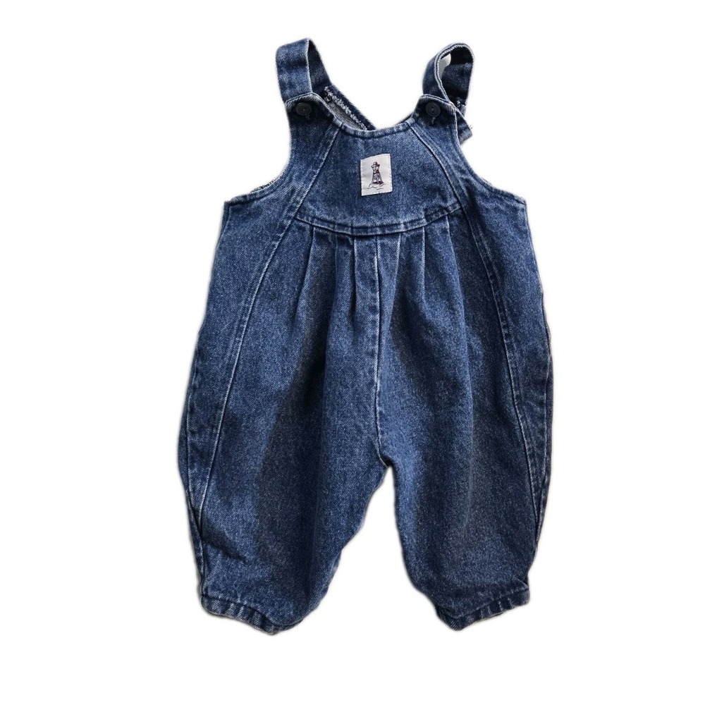 Vintage Overalls 9 Months  Denim Blue  Light House